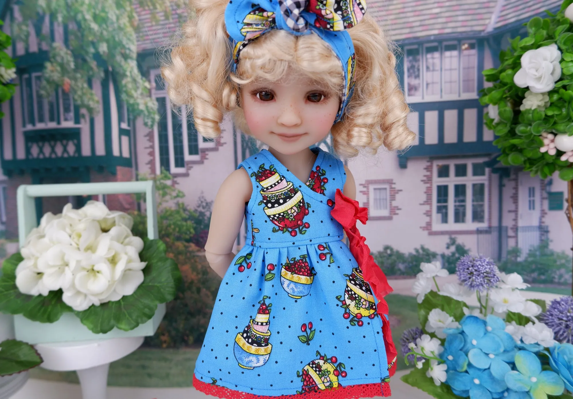 Cherries Galore - top & capris with sandals for Ruby Red Fashion Friends doll