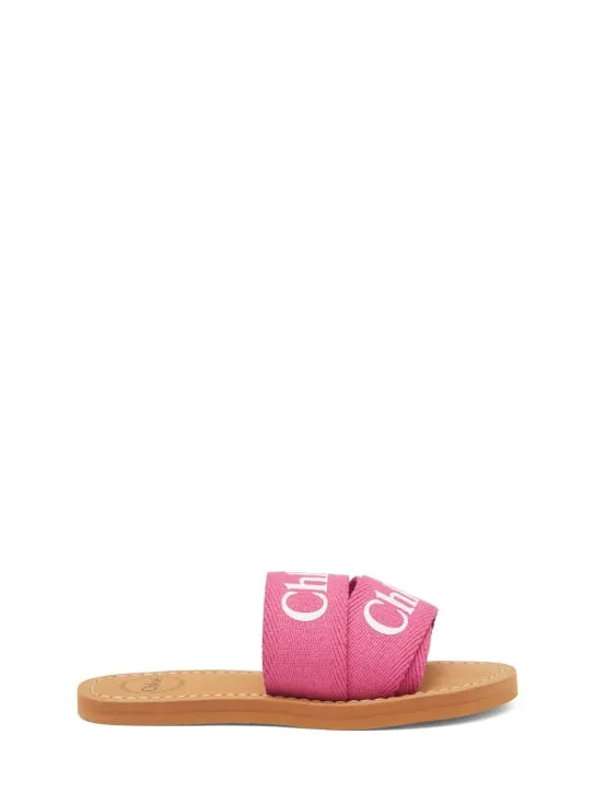 Chloé   Cotton jersey slide sandals 
