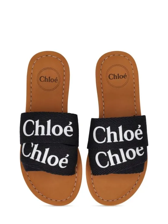 Chloé   Cotton jersey slide sandals 