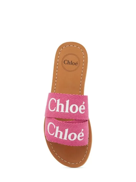 Chloé   Cotton jersey slide sandals 