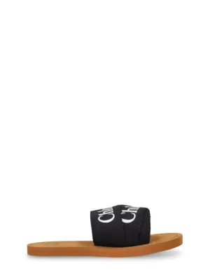 Chloé   Cotton jersey slide sandals 