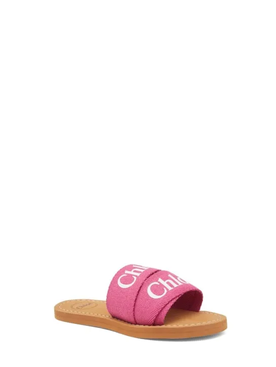 Chloé   Cotton jersey slide sandals 