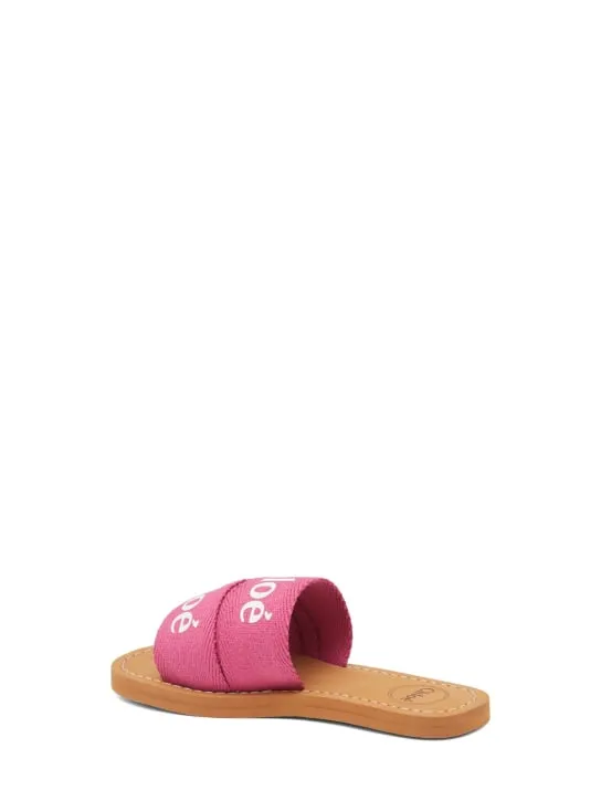 Chloé   Cotton jersey slide sandals 