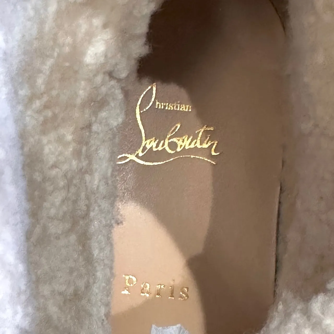 Christian Louboutin Rare Halluolapon Camouflage Suede and Shearling Boots
