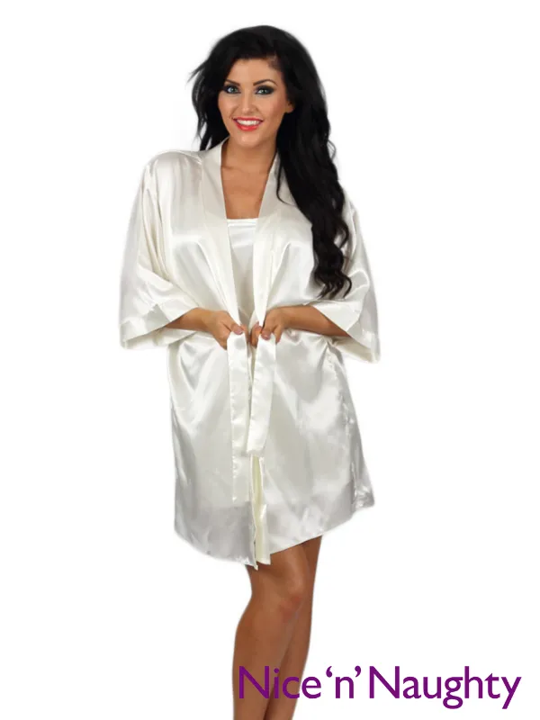 Classified Sexy Satin Kimono Robe