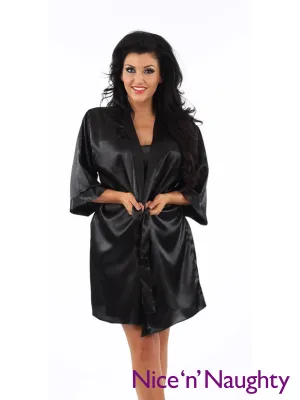 Classified Sexy Satin Kimono Robe