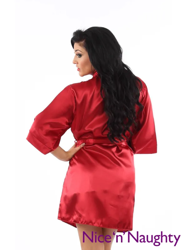 Classified Sexy Satin Kimono Robe