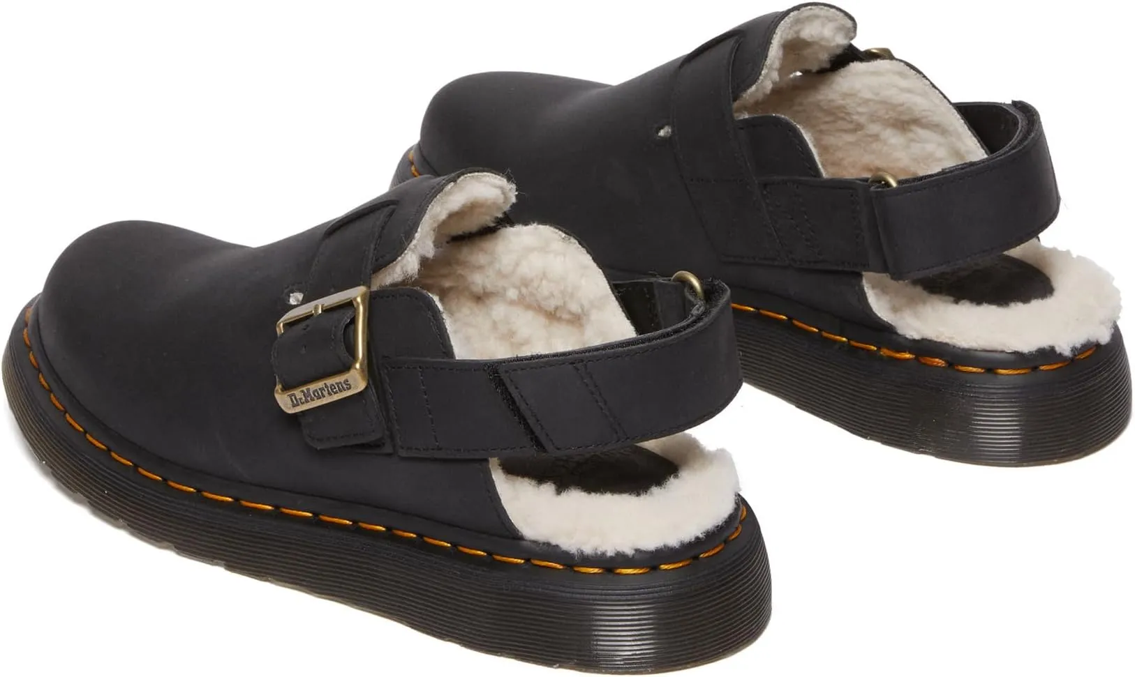 Clogs Jorge II Faux Fur Lined Slingback Mules Dr. Martens, black
