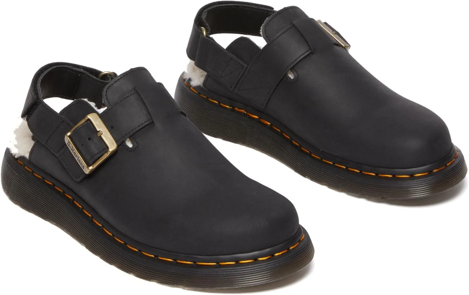 Clogs Jorge II Faux Fur Lined Slingback Mules Dr. Martens, black