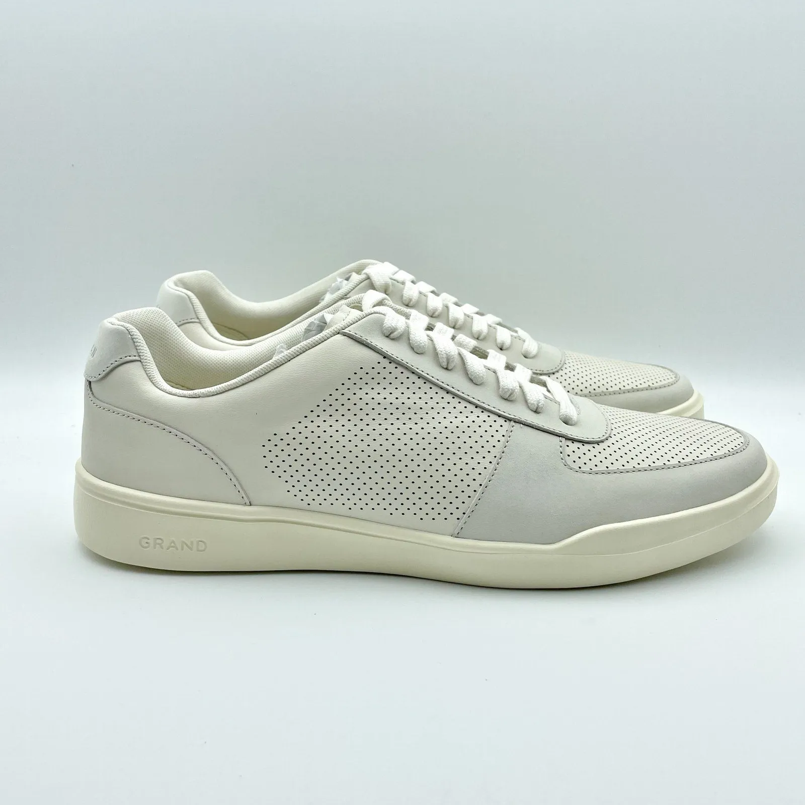 Cole Haan Men's Grand Crosscourt Modern Tennis Sneakers Size 10M White/Ivory NIB