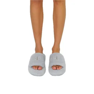 COMPASS WOOLLY Classic Furry Slipper In Gray
