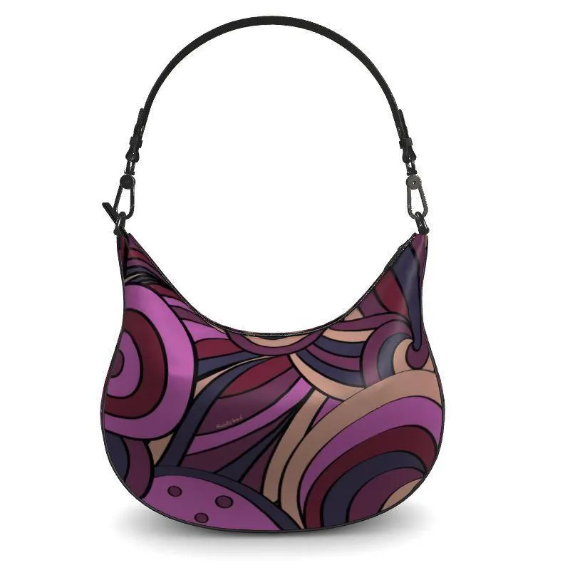 Confectiona Leather Curve Hobo Bag