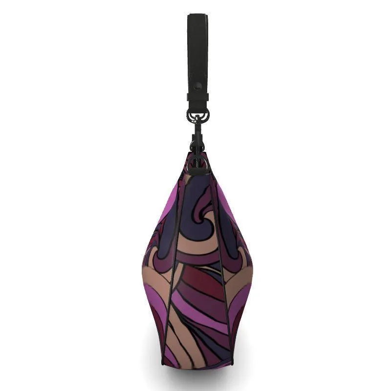 Confectiona Leather Curve Hobo Bag