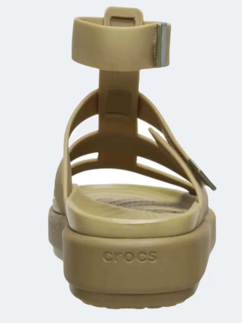 Crocs Brooklyn Luxe Gladiator Women Lifestyle Sandals Tan