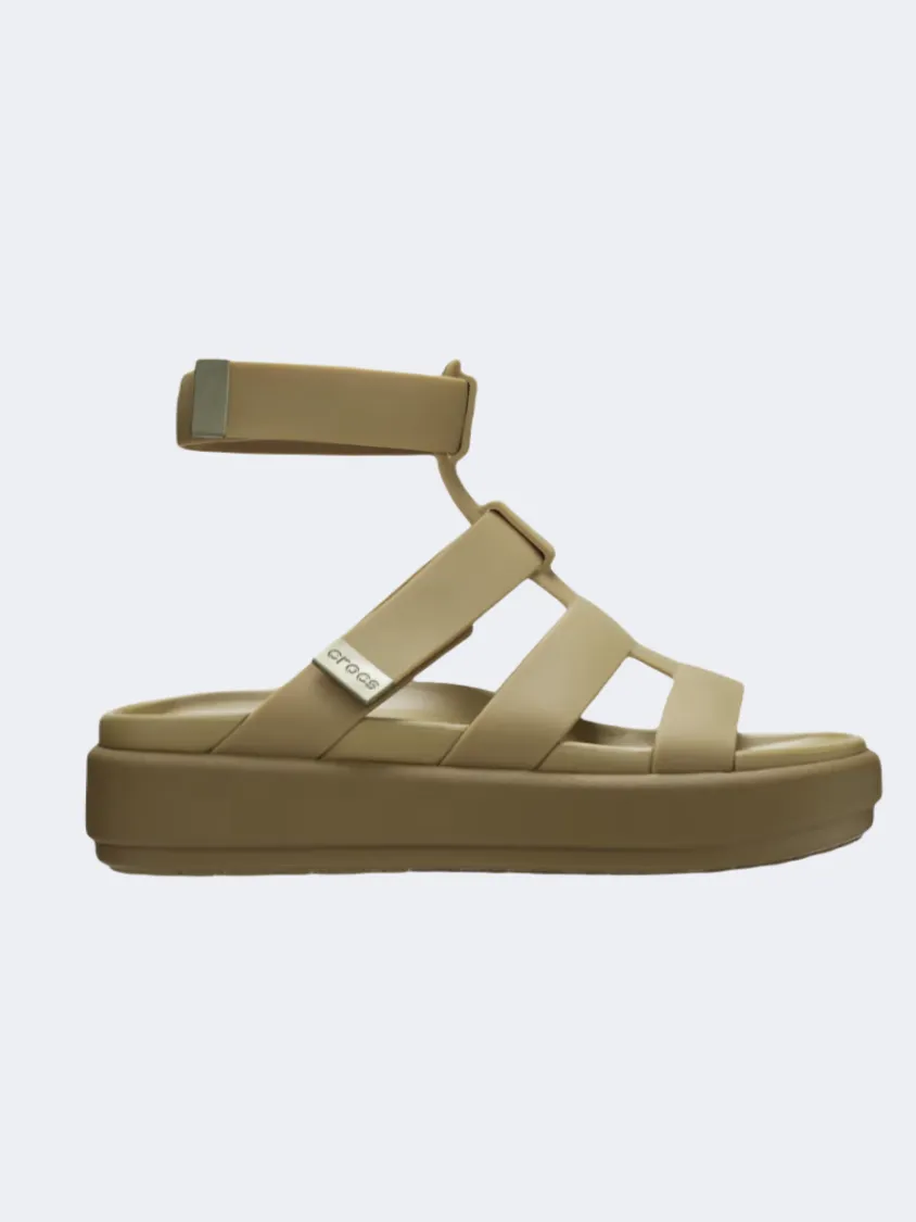 Crocs Brooklyn Luxe Gladiator Women Lifestyle Sandals Tan