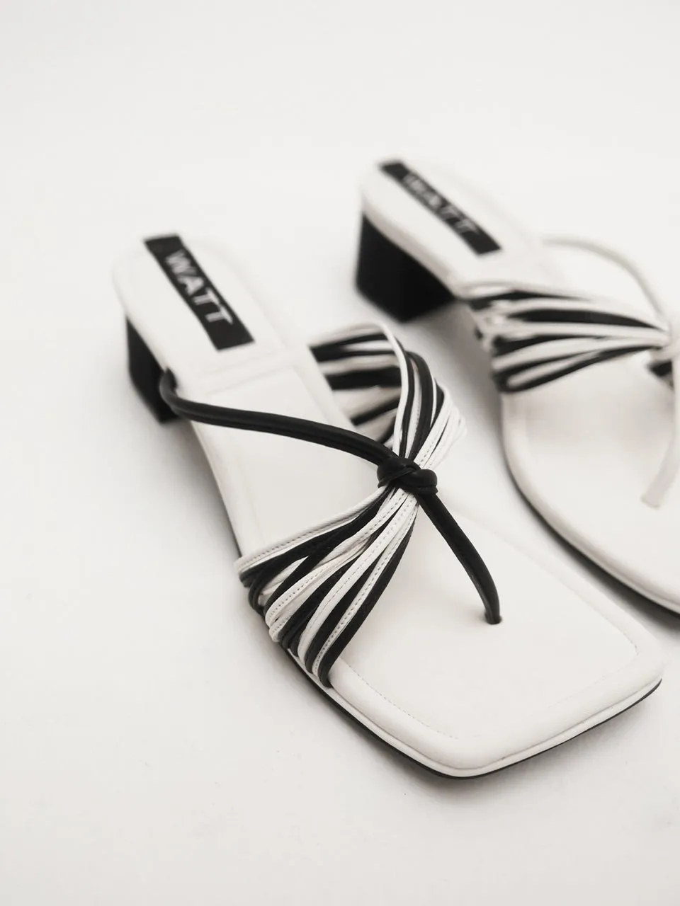 Cross Heels In Black White (LAST PIECES)