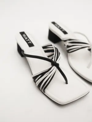 Cross Heels In Black White (LAST PIECES)