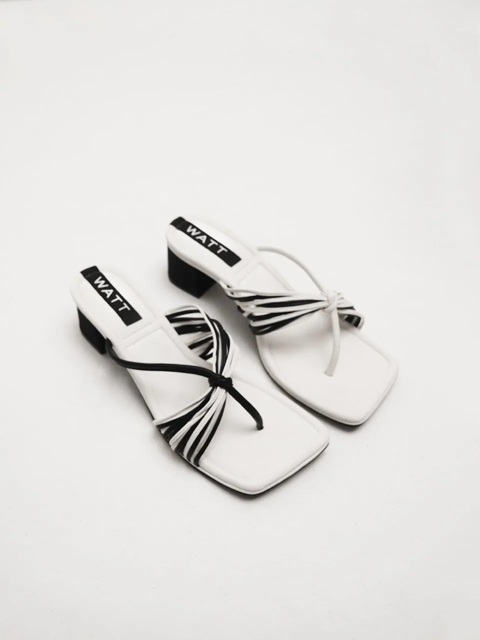 Cross Heels In Black White (LAST PIECES)