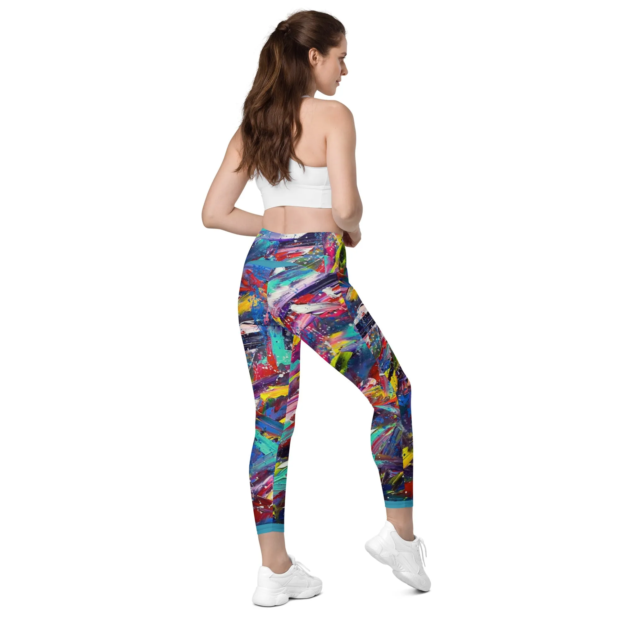 Crossover leggings with pockets