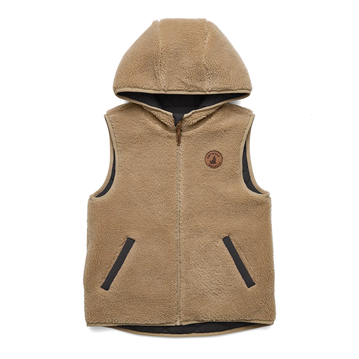 Crywolf Reversible Yeti Vest - Black/Camel