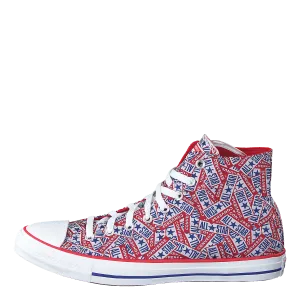 Cuck Taylor All Star Logo Play Red/white