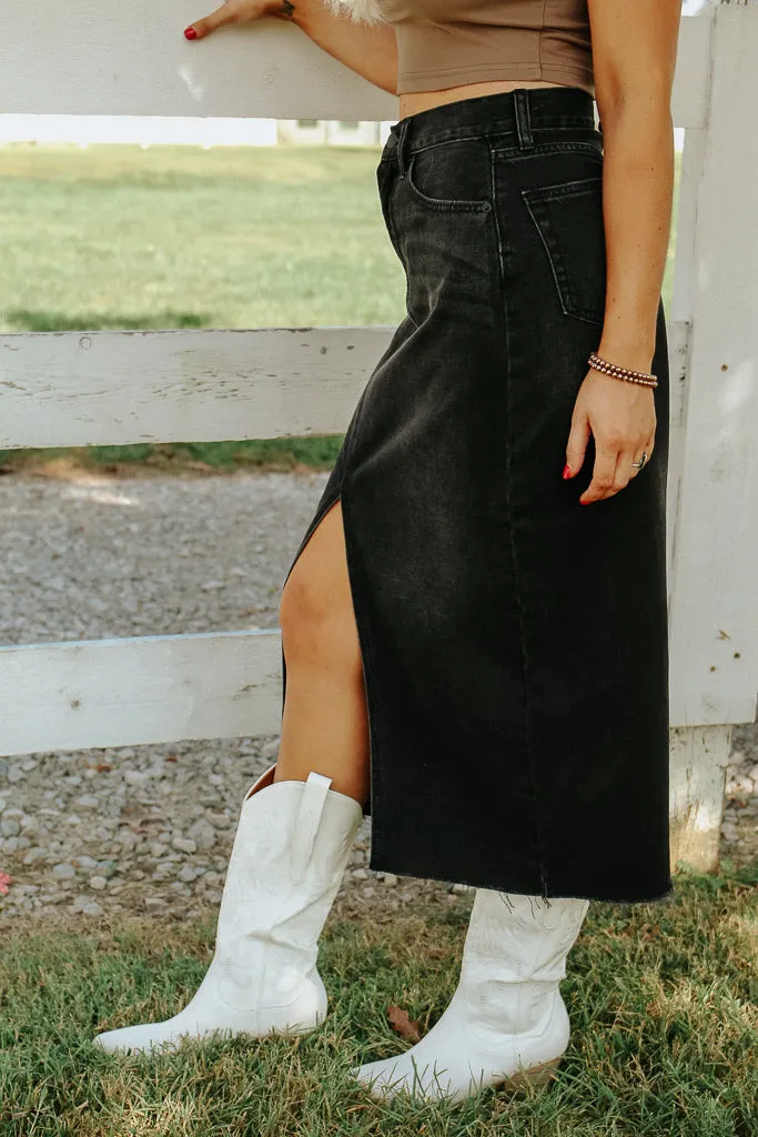 Daytona Denim Midi Skirt