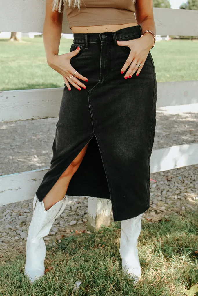 Daytona Denim Midi Skirt