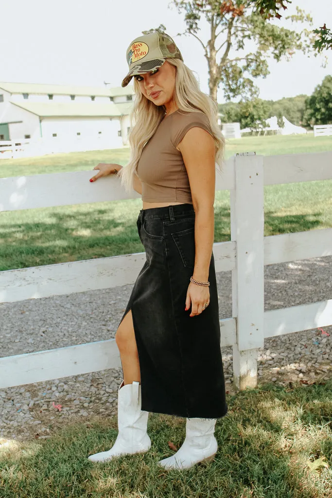 Daytona Denim Midi Skirt