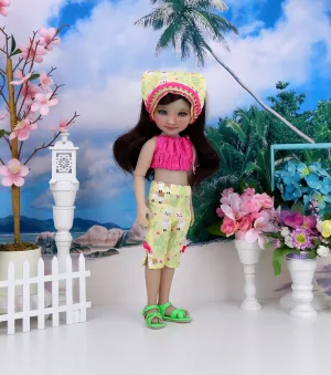 Desert Llama - crop top & capris with sandals for Ruby Red Fashion Friends doll