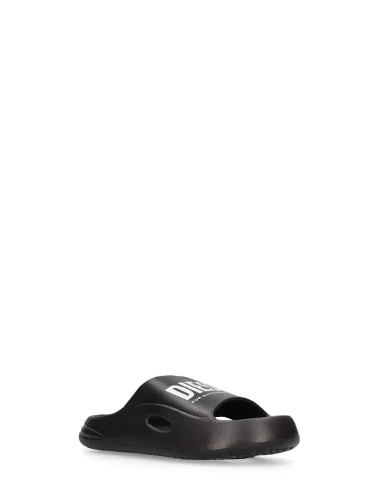 Diesel Kids   Logo print slide sandals 