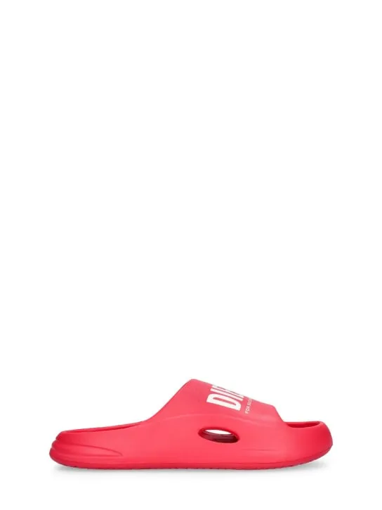 Diesel Kids   Logo print slide sandals 