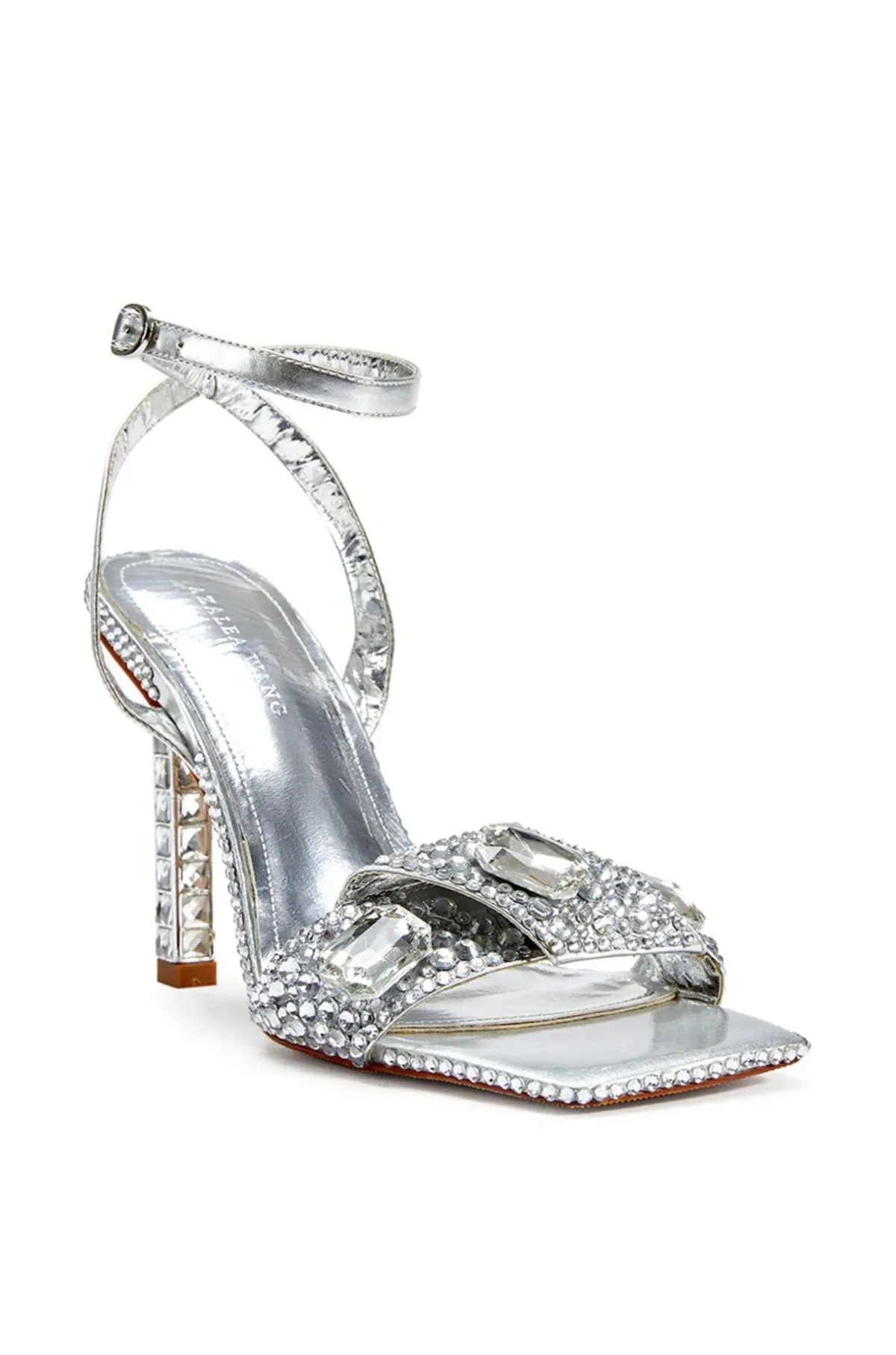 DISCOBALL-SILVER STILETTO SANDAL
