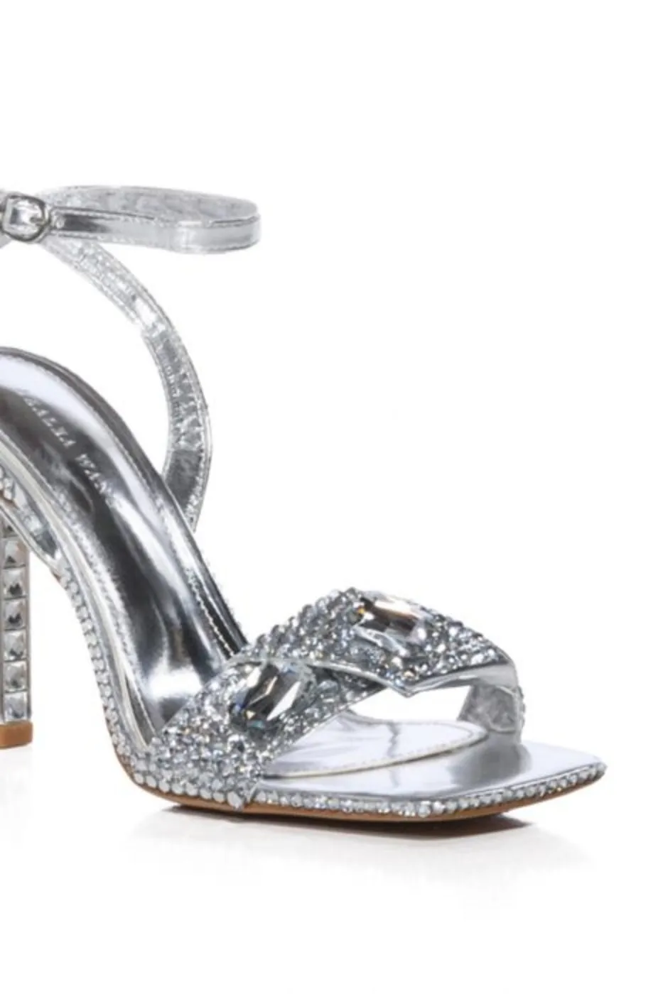 DISCOBALL-SILVER STILETTO SANDAL
