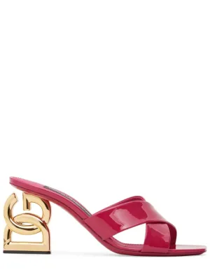Dolce&amp;Gabbana   75mm Patent leather mules sandals 