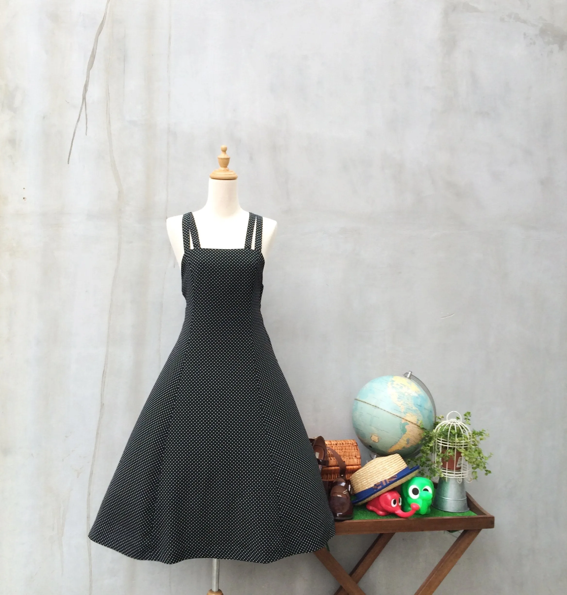 Dorothy | Vintage 1980s 1990s grunge punk rock jumper dress with criss-cross double straps |