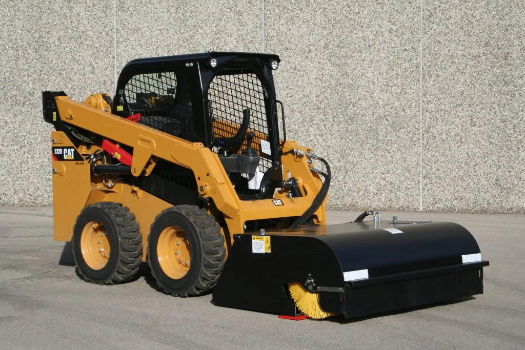 EI Attachments 72" &amp; 84" Bucket Broom Chain Drive Motor for Skid Steer