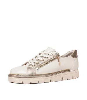 Elos Ivory/ Champagne Patent Leather Sneakers
