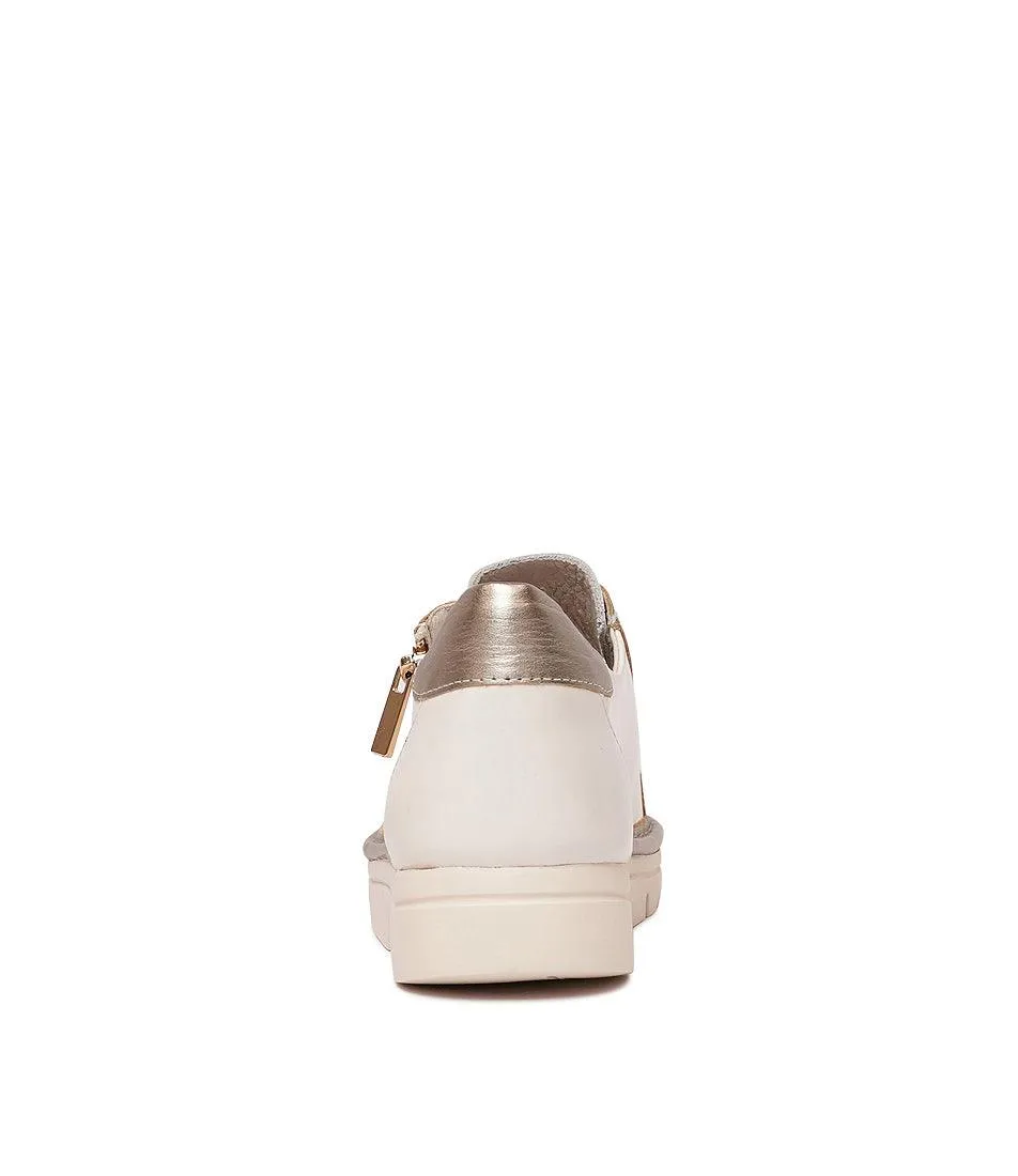 Elos Ivory/ Champagne Patent Leather Sneakers