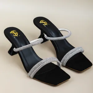 Elsa Silver Strappy heels