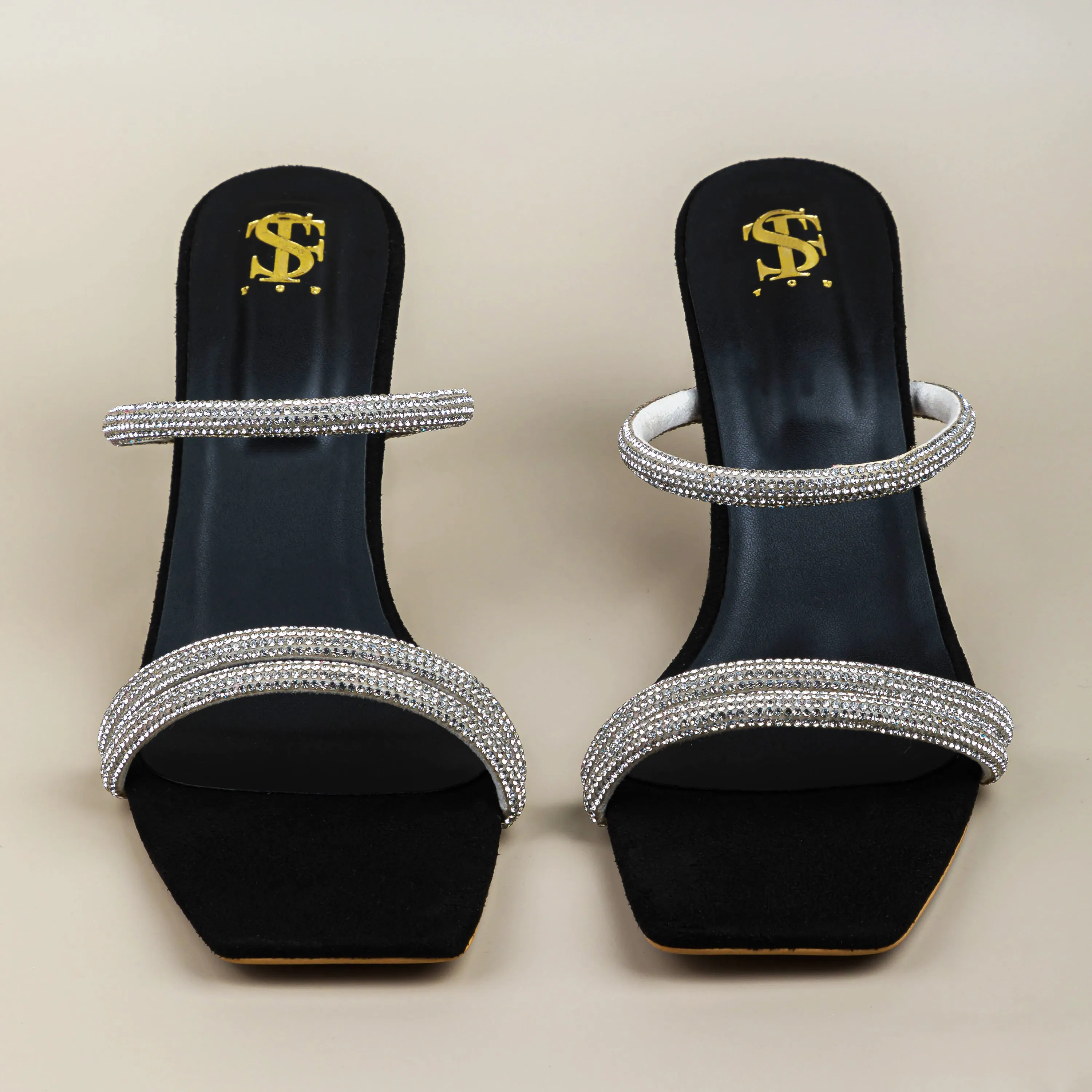 Elsa Silver Strappy heels