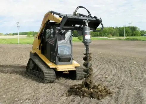Erskine Industrial Earth Auger | 15PD to 55PD Model | 12-60 GPM Hydraulic Flow | For Skid Steer