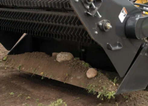 Erskine Landscape Rake | 13-25 GPM Hydraulic Motor Flow Range | For Skid Steer