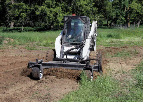Erskine Landscape Rake | 13-25 GPM Hydraulic Motor Flow Range | For Skid Steer