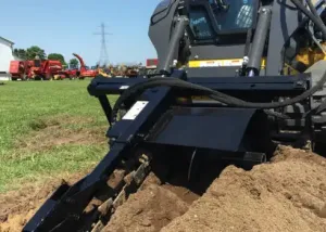 Erskine TX-350 Heavy Duty Trencher | 30-45 GPM Rated Flow | With Hydraulic Motor | For Skid Steer