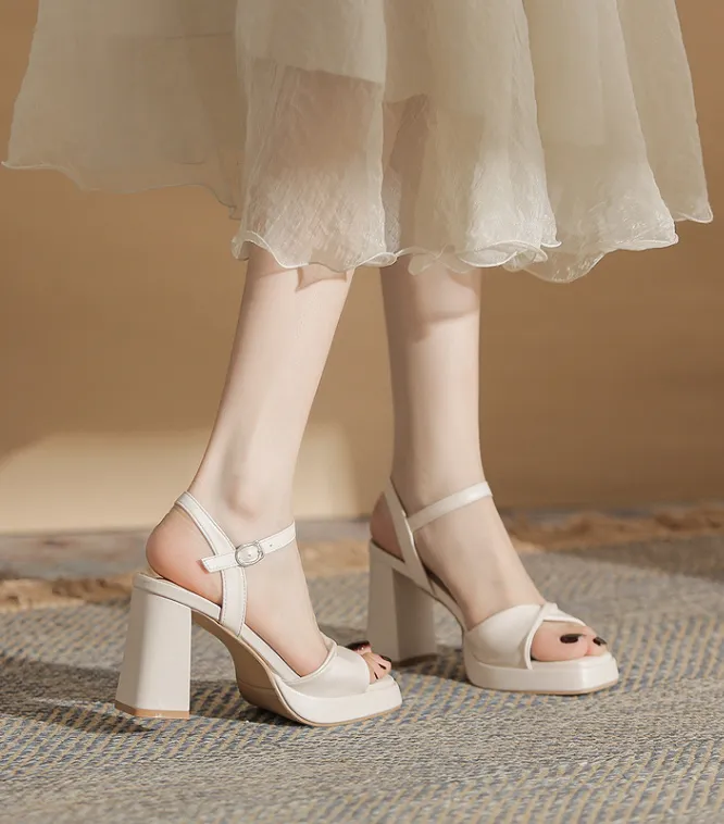 Essential Peep Toe Faux Nubuck Heels