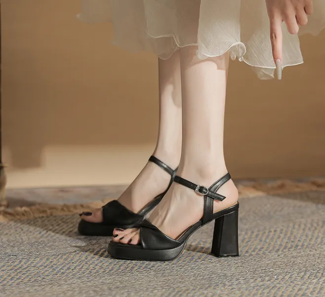 Essential Peep Toe Faux Nubuck Heels