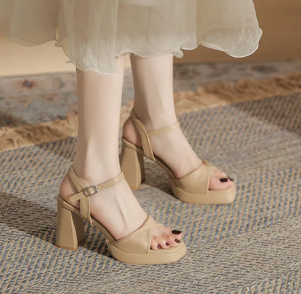 Essential Peep Toe Faux Nubuck Heels