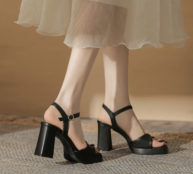 Essential Peep Toe Faux Nubuck Heels