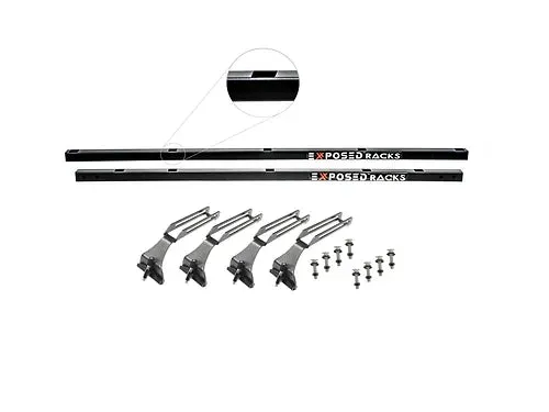 Exposed Racks 9755 Black No Drill Roof Rack For Hard Top Jeep JL/JT/JLU