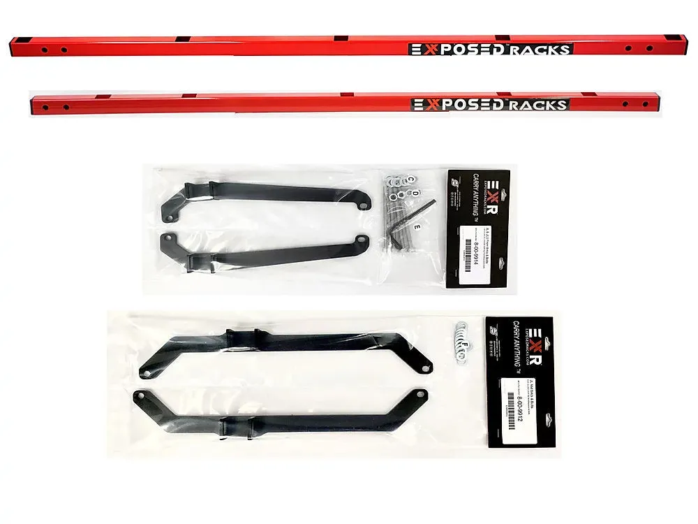 Exposed Racks 9756 RED UNDER Soft Top Click-In Roof Racks Jeep Wrangler JL 2-Door & Gladiator JT 18-Present